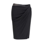 Versace Black Viscose Midi Skirt